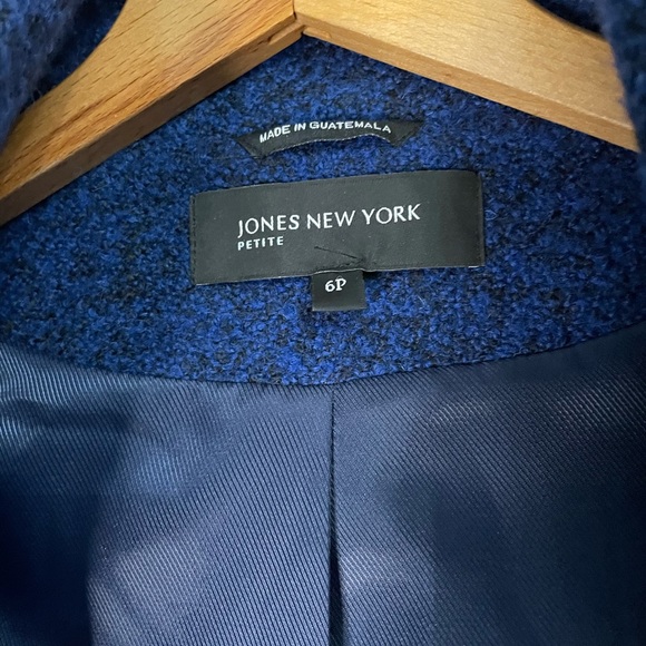 Jones New York blue & black marled coat - Picture 4 of 10